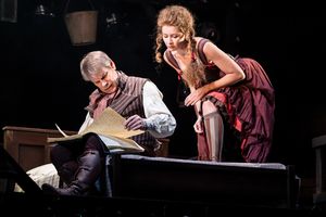 Eva-Jane Willis as Moll Flanders and Bill Champion as Daniel Defoe @ BroadwayWorld Eva-Jane Willis as Moll Flanders and Bill Champion as Daniel Defoe Photo