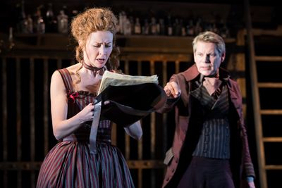 Eva-Jane Willis as Moll and Bill Champion as Daniel Defoe Photo