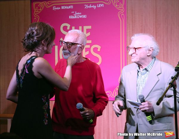 Laura Benanti, Joe Masteroff and Sheldon Harnick performs at the CD release signing f Photo