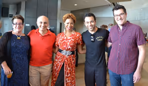 Director Molly Smith, Stephen DeRosa (Moonface Martin), Soara-Joye Ross (Reno Sweeney Photo