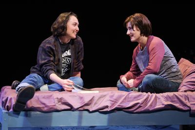 Joan (Ayelet Firstenberg) and Medium Alison (Erin Kommor) talk about Alisonâ€™s  Photo