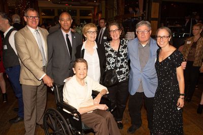 (L. to r.)  Current and former ATPAM officers: Nick Kaledin (Secretary-Treasurer), Da Photo
