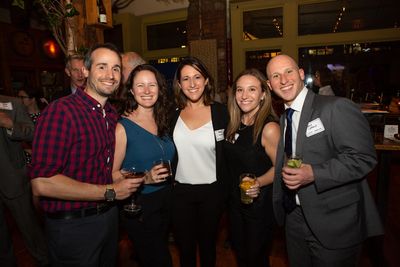 (l. to r) Greg Livoti with ATPAM members Ashley Berman, Tracy Geltman, and Molly Barn Photo
