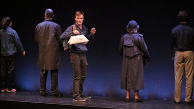 Griffin Carpenter as Christopher with Allison McCall, Christopher Holt, Jared Mongeau Photo