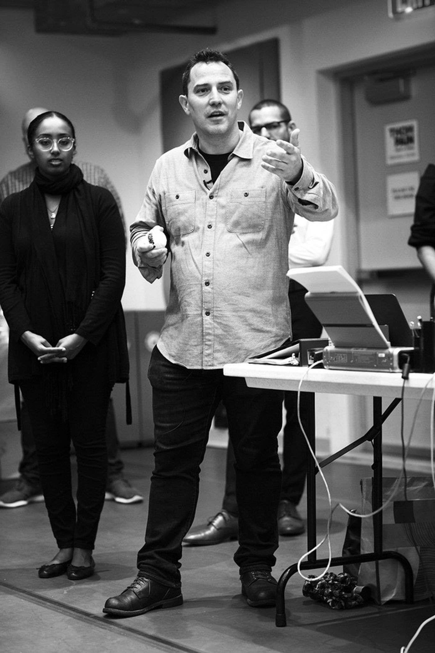 Photo Flash: In Rehearsal with Michael C. Hall and the Company of THOM PAIN (BASED ON NOTHING)  Image