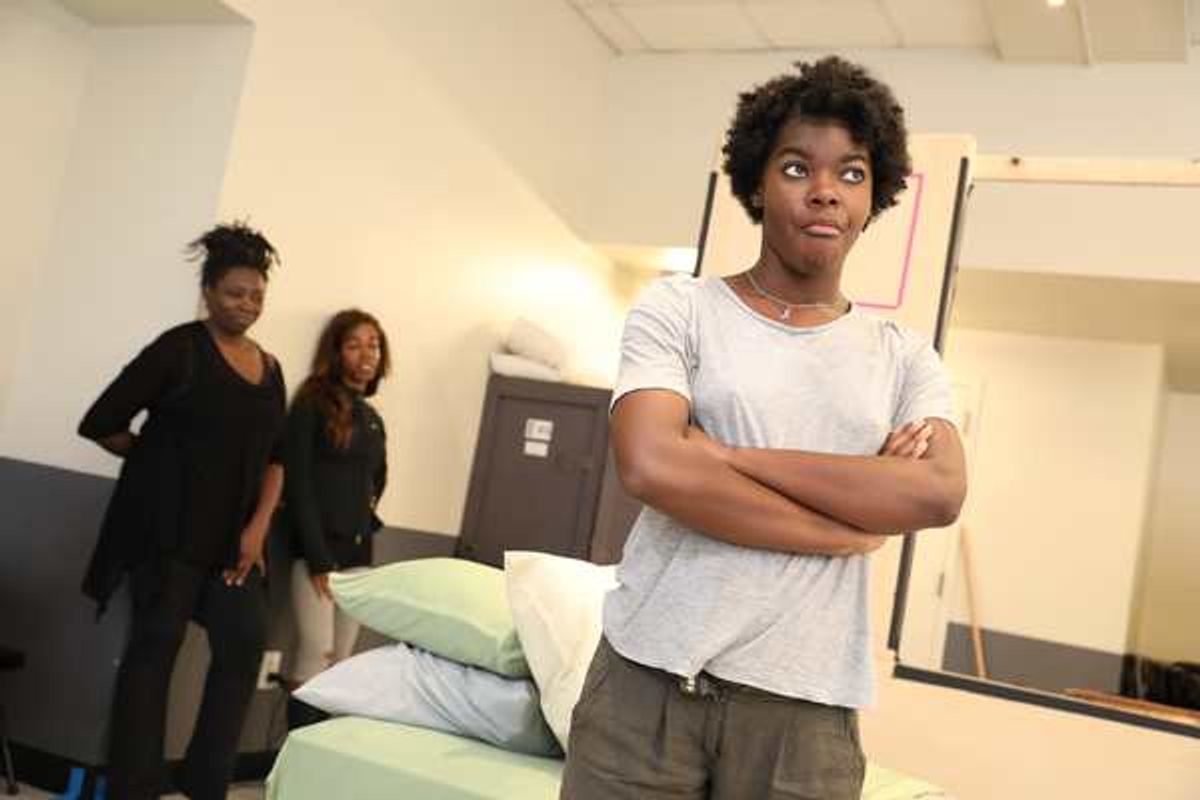 Kadijah Raquel (foreground), Vernice Miller, and Tamara M. William at 