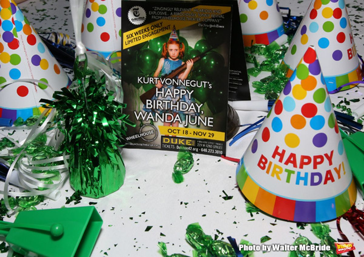 Birthday Party Photo Call for the Wheelhouse Theater Company production of Kurt Vonnegut's 'Happy Birthday, Wanda June'  on October 3, 2018 at Bond 45 Times Square in New York City. at 