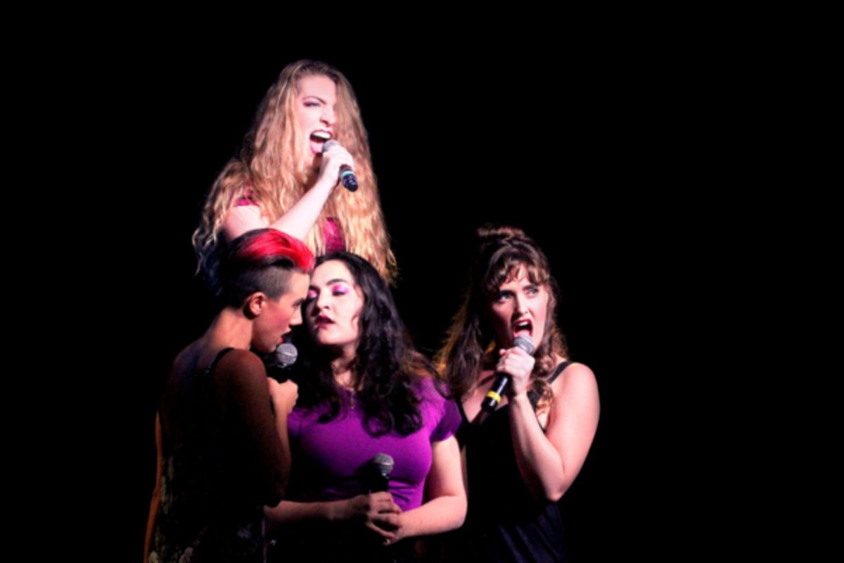 L to R: Leslie Rubino (Lizzie), Brooke Van Grinsven (Emma), Jenni Marie Lopez (Alice), and Samantha Labrecque (Bridget) at 