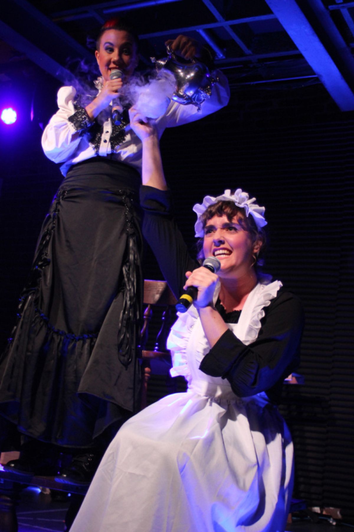 Leslie Rubino (Lizzie) and Samantha Labrecque (Bridget) at 