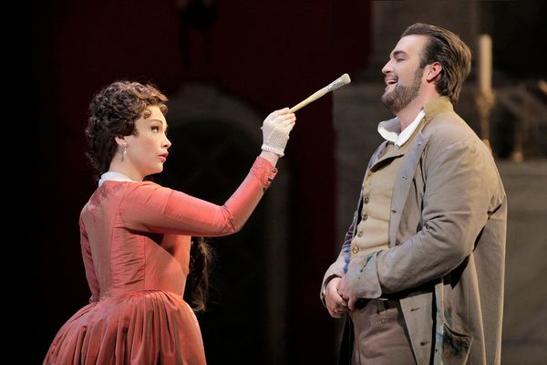 Carmen Giannattasio as Tosca and Brian Jagde as Cavaradossi Photo