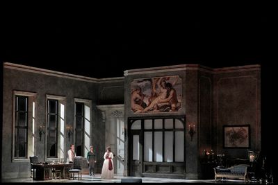 Act II of Puccini's "Tosca" with Scott Hendricks as Scarpia, Joel Sorensen as Spolett Photo