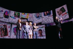 Tina Fey, Jeff Richmond, Nell Benjamin, Casey Nicholaw, and Jonathan Bennett   Photo