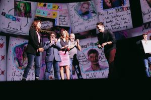 Tina Fey, Jeff Richmond, Nell Benjamin, Casey Nicholaw, and Jonathan Bennett   Photo