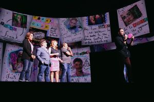 Tina Fey, Jeff Richmond, Nell Benjamin, Casey Nicholaw, and Jonathan Bennett   Photo