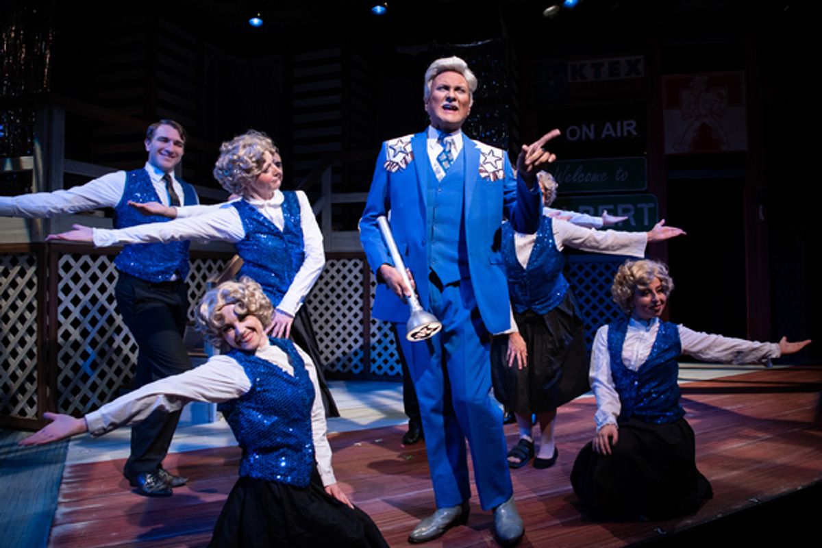  DC Scarpelli (center) as Melvin P. Thorpe with the Thorpe Singers. Photo: Ben Krantz Studio.  at 