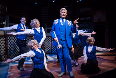  DC Scarpelli (center) as Melvin P. Thorpe with the Thorpe Singers. Photo: Ben Krantz Photo