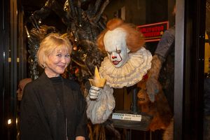 Scream Queen, Dee Wallace, with Pennywise Make-Up Bust from "It" Photo
