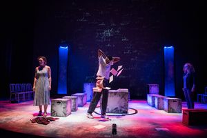 Rebecca Spence (Judy/Ensemble), Terry Bell (Christopher) and Caroline Neff (Siobhan) Photo