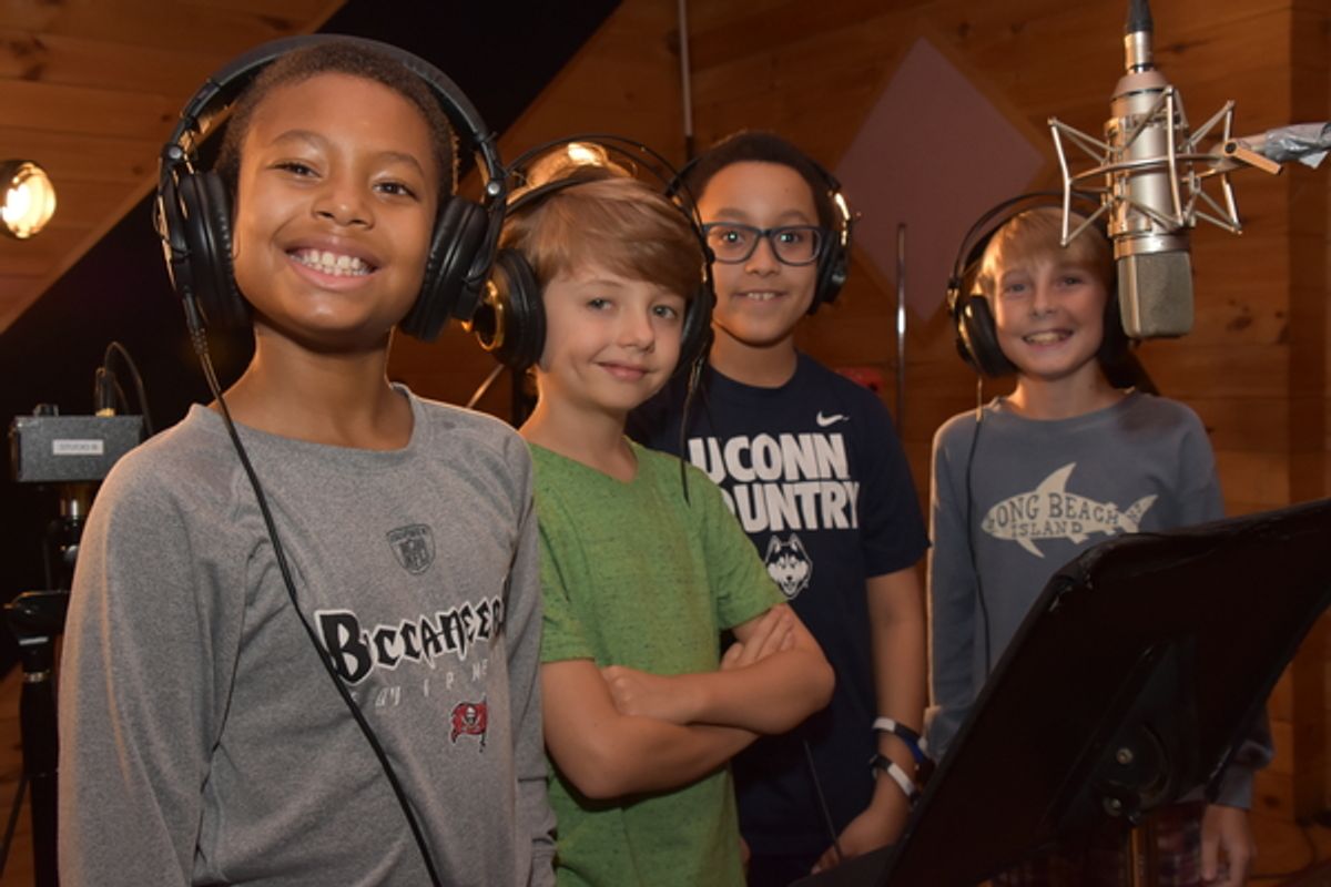 Eric Walker, Jr., Connor Mills, Christian Mullins and Cooper Lantz at 