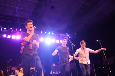 Grant Gustin, Darren Criss, and Will Rolland Photo