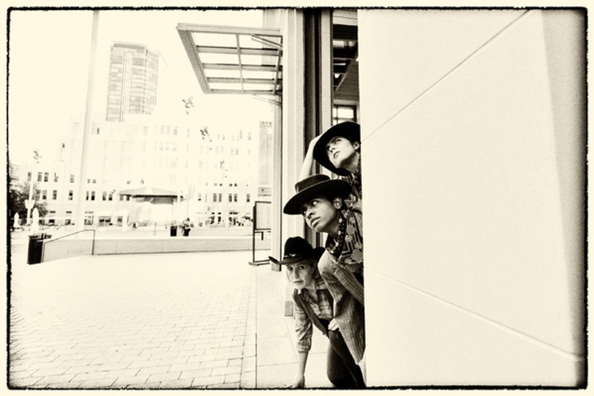 Dana Schultes (Frank Goodman) , Camille Monae (John Wesley Powell), Giovanna Grimaldo (O.G Howland) at 