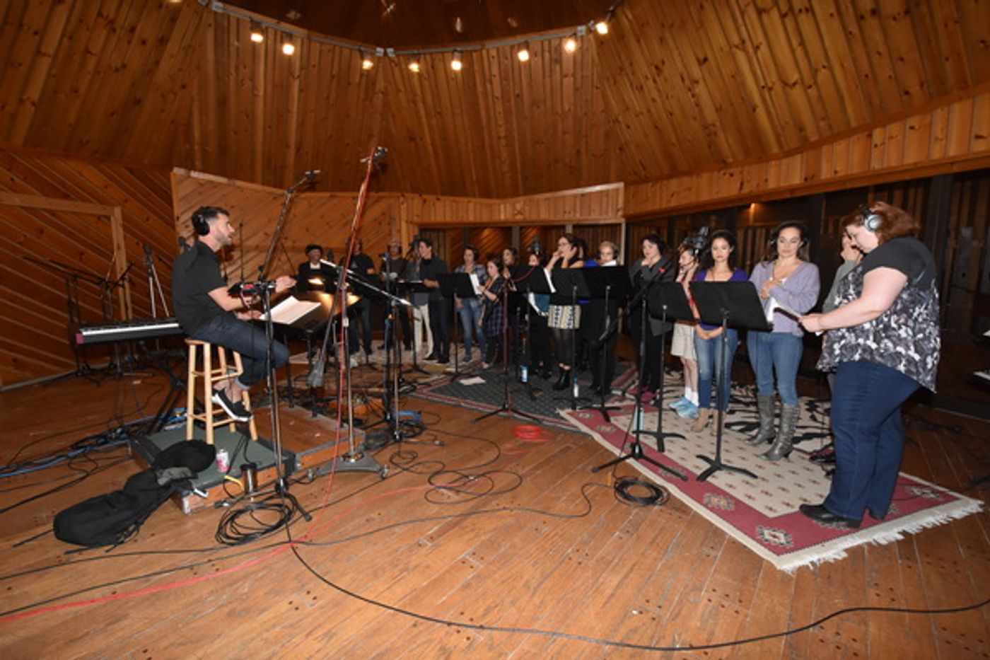 Exclusive Photo Coverage: All Is Calm as THE PHANTOM OF THE OPERA Cast Records for Carols for a Cure!  Image