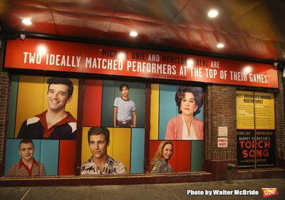 Theatre Marquee for the Final Dress Rehearsal Of Harvey Fierstein's "Torch Song" on O Photo