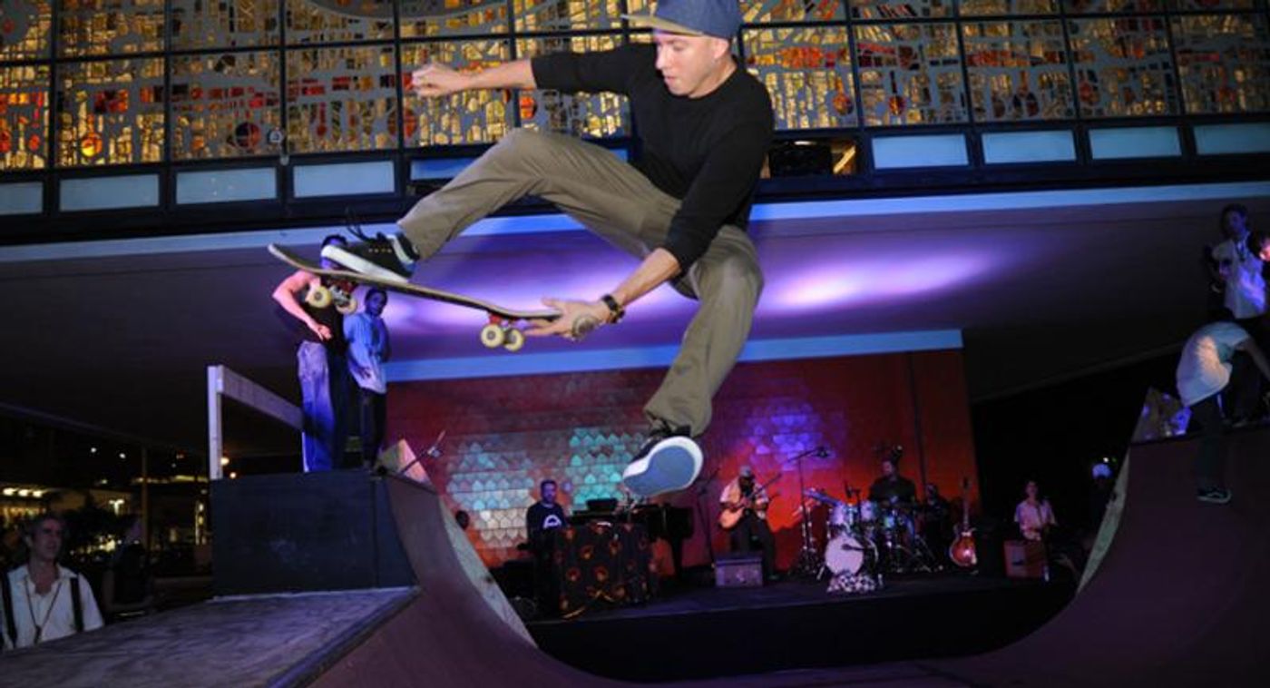 Review: FINDING THE LINE ~ A SKATEBOARDING FUSED WITH JAZZ EXTRAVAGANZA  at The Ford Theatre  Image