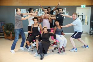 Philip Bird, Assad Zaman, Amanda Wilkin, Naomi Frederick, Ayesha Dharker, Karl Queensborough, Michele Austin, Ayesha Antoine, Sid Sagar, Tony Jayawardena and Richard Lumsden in rehearsals for White Teeth at the Kiln Theatre @ BroadwayWorld Philip Bird, Assad Zaman, Amanda Wilkin, Naomi Frederick, Ayesha Dharker, Karl Queens Photo