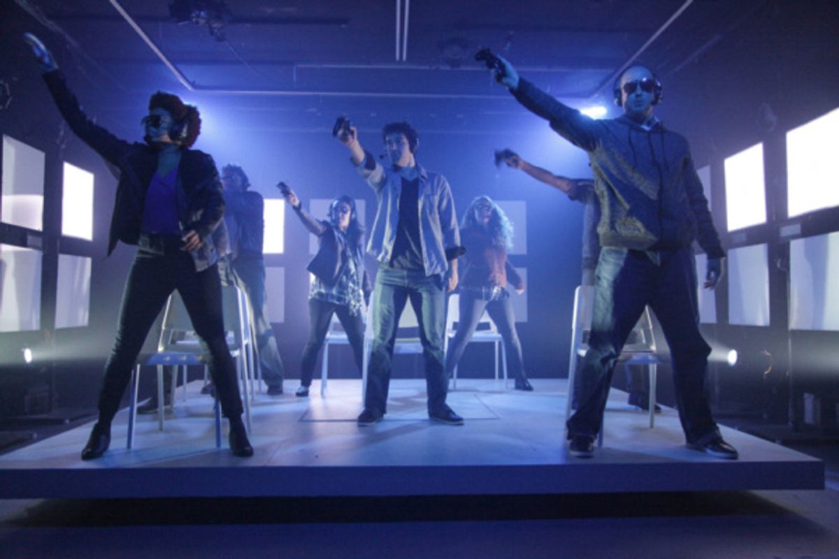 Ayanna Bria Bakari, Daniel Chenard and Travis Barnhart with Robert Koon, Emily Marso and Laura Sturm at 