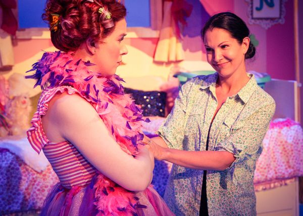 Angela Griswold as Nancy and Rachel Oliveros Catalano as Mrs. Clancy Photo