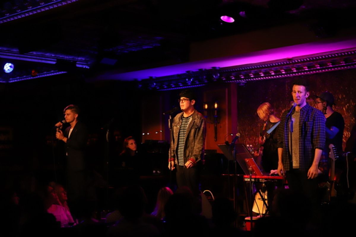 Andy Mientus, George Salazar, and Nick Blaemire at 