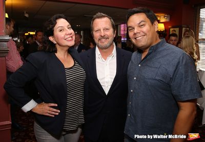 Kristen Anderson-Lopez and Robert Lopez with Rob Ashford  Photo