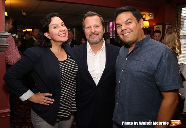 Kristen Anderson-Lopez and Robert Lopez with Rob Ashford  Photo