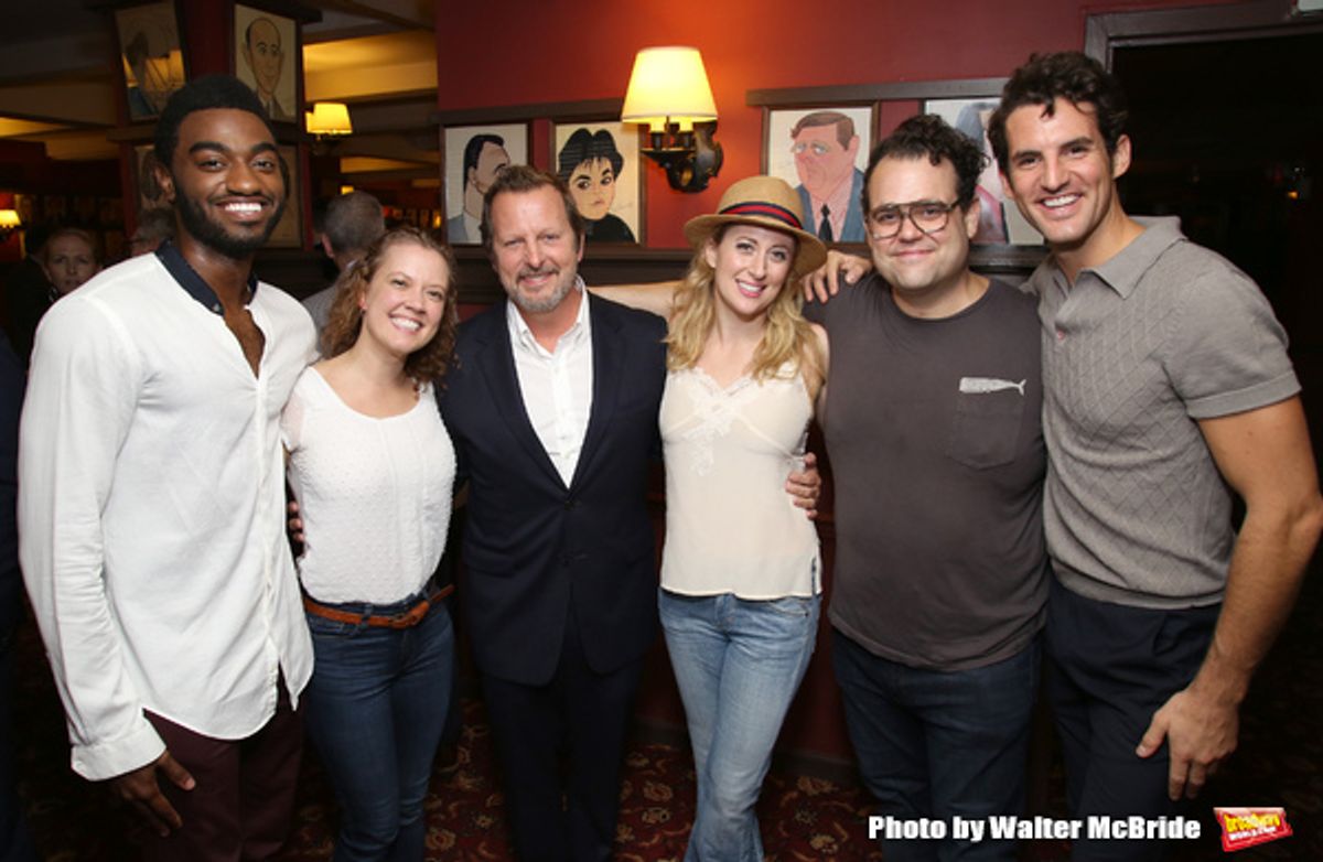 Jelani Alladin, Patti Murin, Rob Ashford, Caissie Levy, Greg Hildreth and John Riddle at 