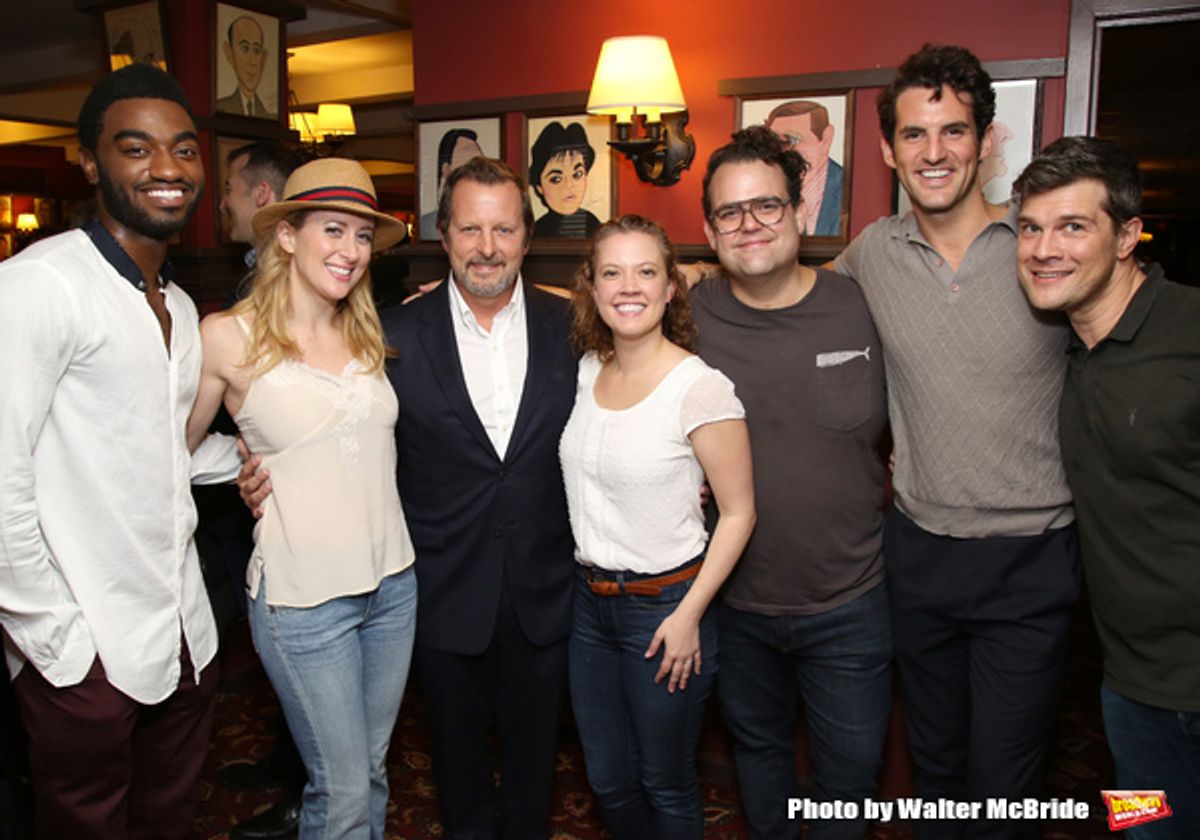 Jelani Alladin, Caissie Levy, Rob Ashford, Patti Murin, Greg Hildreth, John Riddle and Stephen Oremus  at 