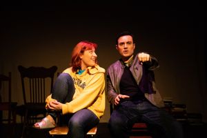 Tara (Sarah Elizabeth Grace) and Nick (Matt W. Cody) on the road in the past. 

Photo Photo