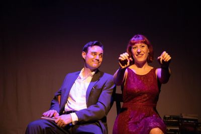 Nick (Matt W. Cody) and Tara (Sarah Elizabeth Grace) on the road in the past. 

Photo Photo
