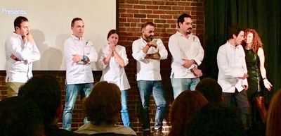 The magnificent six chefs (left to right): Manuel Alonso (Spain), David Garcia (Spain Photo