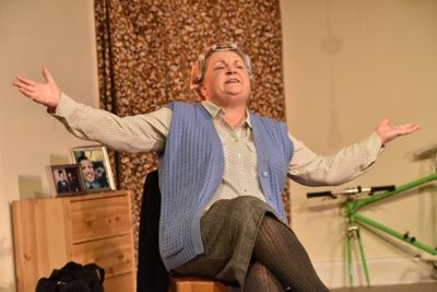 Kerry Joy Stewart as Pat in HERE by Michael Frayn, playing at Greenwich Theatre until Photo