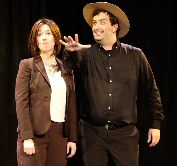 Amanda Conlon as Clarice Starling, Philip McBride as Papa Starling Photo