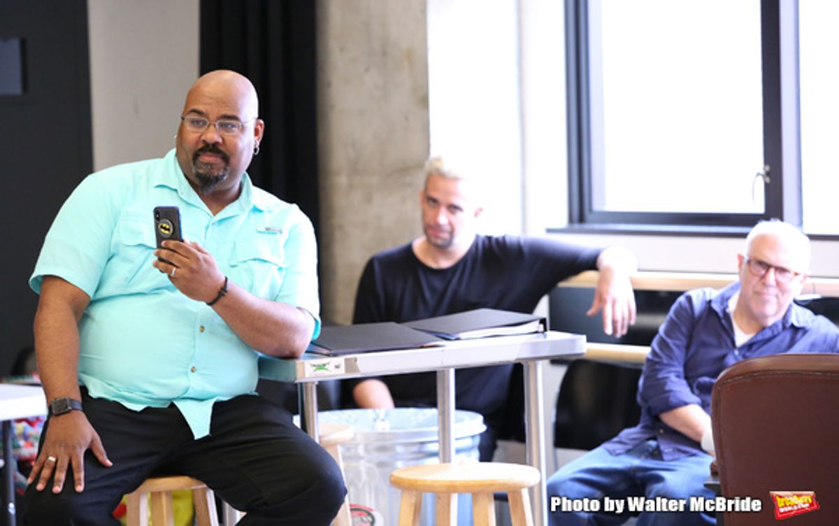 James Monroe Iglehart, Nick Cordero and Lee Wilkof at 