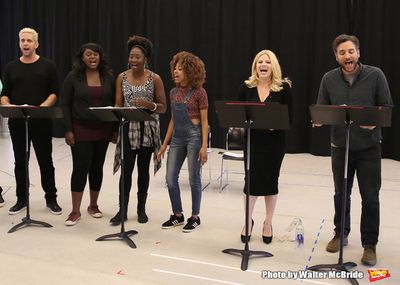Nick Cordero, Amma Osei, Amber Iman, Allison Semmes, Megan Hilty and Josh Radnor Photo