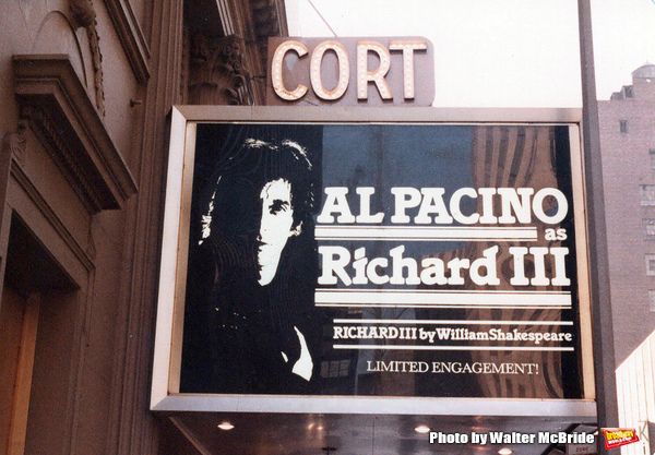 Opening Night Theatre Marquee for Al Pacino as â€œRichard IIIâ€ on Broadway  Photo