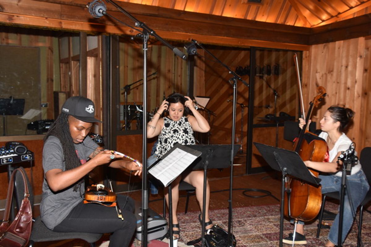 Juliette Jones (Violin), Jocelin Pan (Viola) and Susan Mandel (Cello) at 