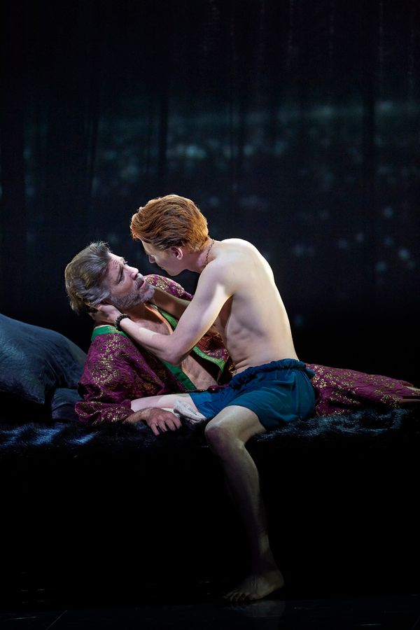 Thomas Hampson as Hadrian and Isaiah Bell as Antinous  in the Canadian Opera Company Photo