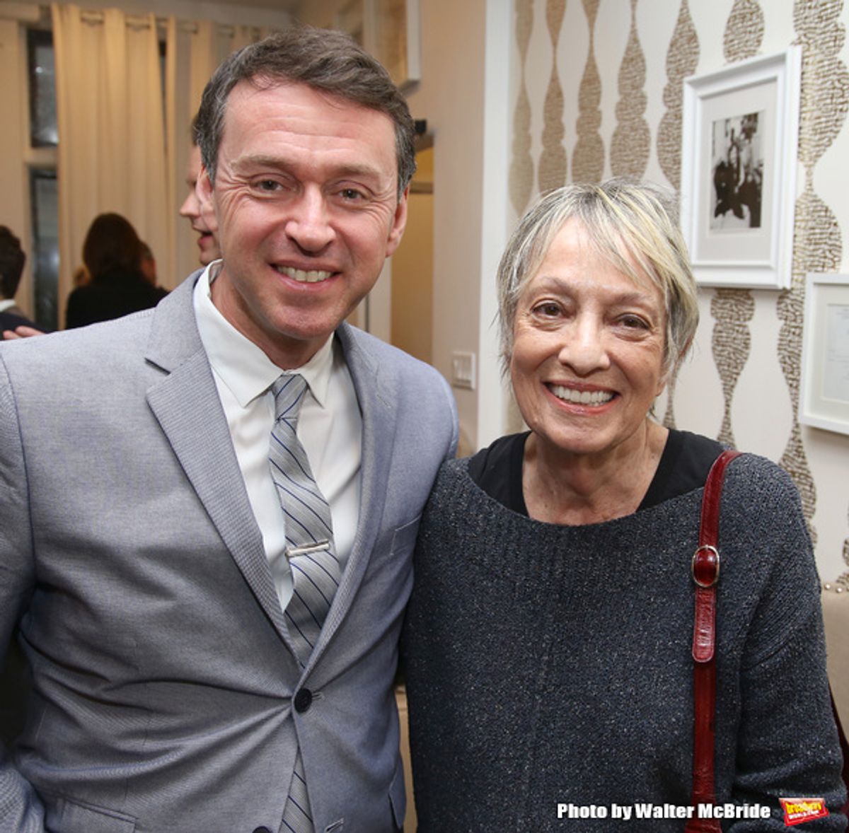 Andrew Lippa and Carol Hall during The DGF's 14th Biannual Madge Evans & Sidney Kingsley Awards at the Dramatists Guild Fund headquarters on April 4, 2016 in New York City. at 