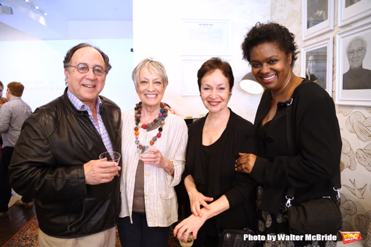 Carol Hall, Lynn Ahrens and Kirsten Childs  attends the Dramatists Guild Fund Music Hall and Office warming party at their new home on April 17, 2015 in New York City. at 