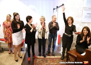 Rachel Routh, Lynn Ahrens, Carol Hall, Stephen Flaherty and Gretchen Cryer attends th Photo