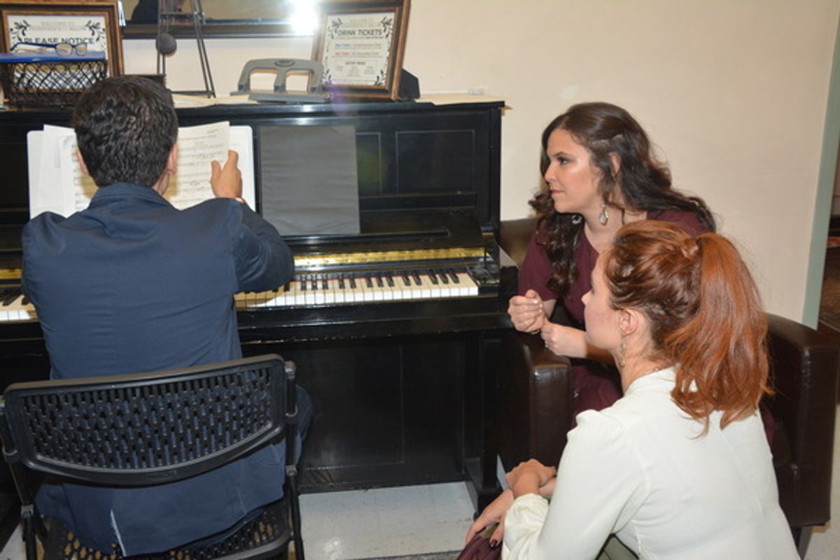 Seth Rudetsky, Lindsay Mendez and Sierra Boggess at 